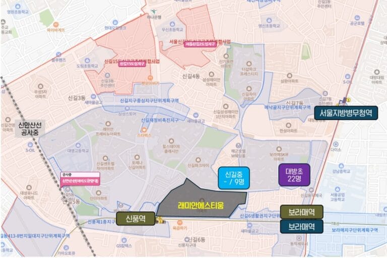 래미안에스티움-위치-지도-이미지