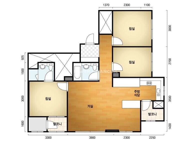 올림픽파크포레온-25평-D타입-평면도