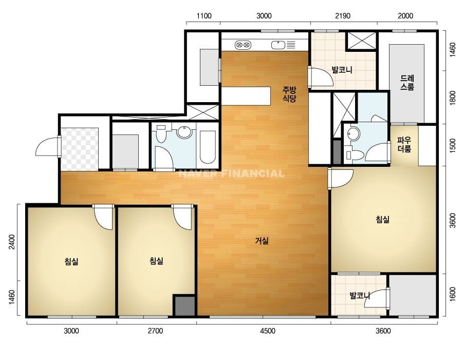 올림픽파크포레온-34평-G타입-평면도