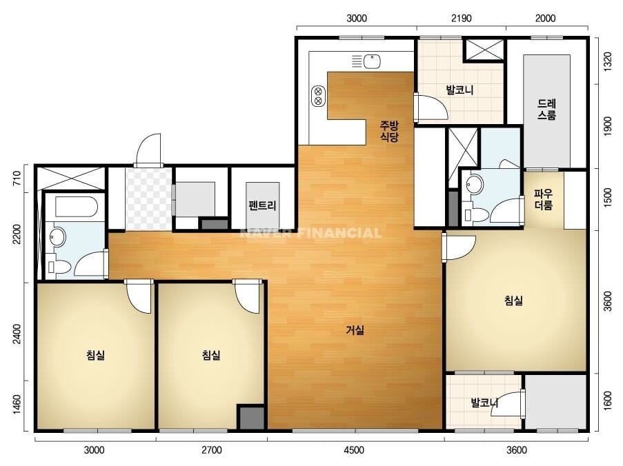 올림픽파크포레온-34평-H타입-평면도